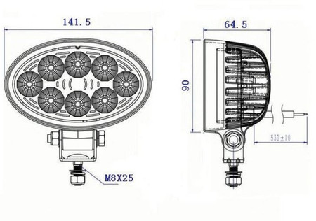 Lampa robocza LED 3000 Lumenów, 10-30V 112527